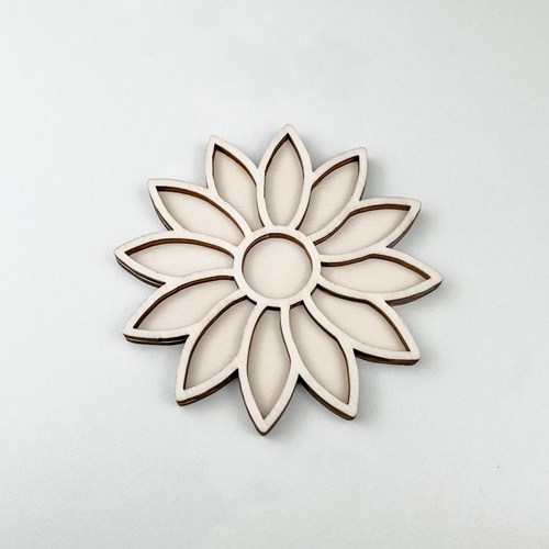 FiQ houten vulvorm Zonnebloem - 12×12 cm