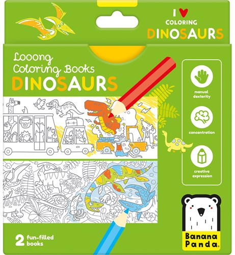 Banana Panda libro da colorare looong: Amo colorare Dinos 4+
