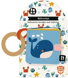 Bora Shop libro dentizione mare per bambini - libro in tessuto morbido con anello