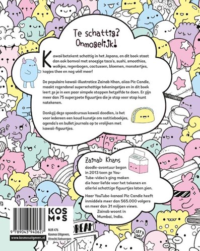 Kosmos libro da disegno kawaii doodles passo dopo passo creativo-2