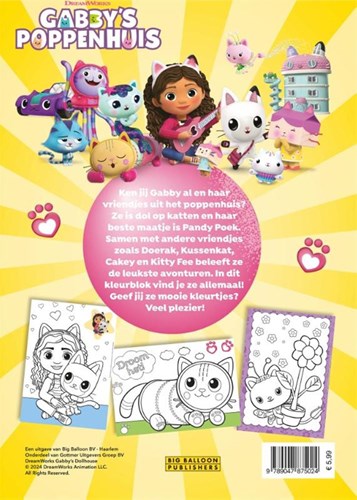 Big Balloon blocco da colorare Gabby's Casa delle Bambole - libro da colorare per bambini 3+-2
