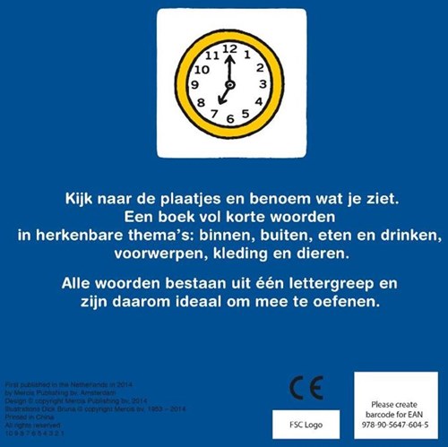 Mercis Nijntje libro cartonato imparare parole brevi per bambini 2+-2