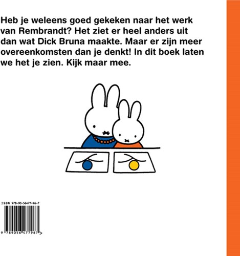 Mercis Arte libro per bambini Miffy x Rembrandt edizione d'arte copertina rigida-2