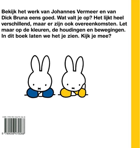Libro illustrato Mercis Miffy x Vermeer libro d'arte per bambini 2+-2