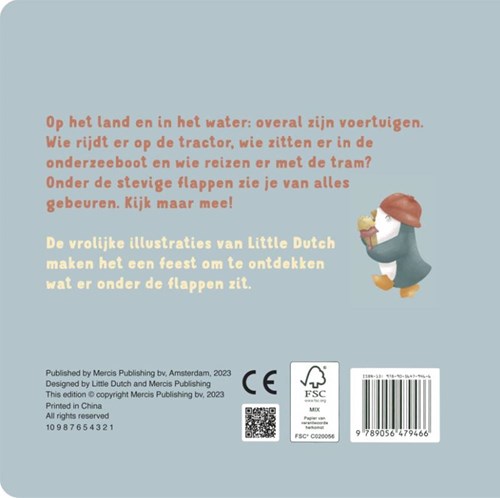 Mercis libro con alette veicoli cartonato Little Dutch 1+ interattivo-2