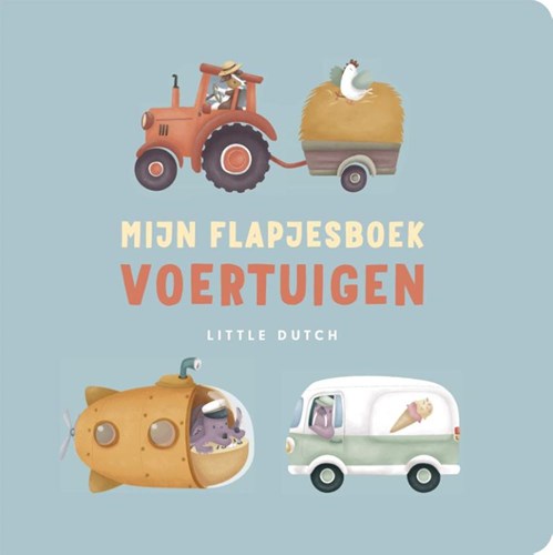 Mercis libro con alette veicoli cartonato Little Dutch 1+ interattivo