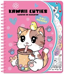 Image Books libro creativo Kawaii cuties 4-in-1 adesivi da colorare