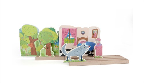 Bajo Cappuccetto Rosso teatro - gioco di burattini in cartone per bambini-2