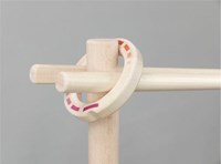 Bajo pista per biglie giocattolo in legno - pista colorata per bambini-3