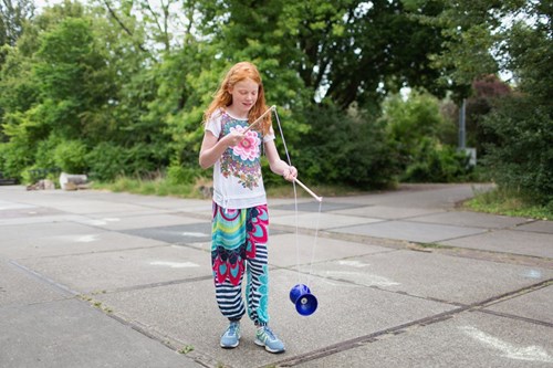 BS Toys Diabolo - Giocattolo Giocoleria Esterno Bambini - Blu - Circo-3