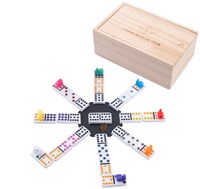 Longfield Games Domino D12 - Treno messicano in scatola di legno-3