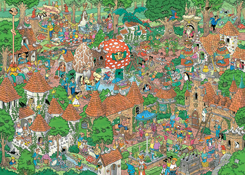 Jumbo puzzle Jan van Haasteren - Foresta delle fiabe Efteling 1000 pezzi puzzle-2