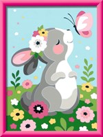 Ravensburger dipingere con i numeri Serie Classica D coniglietto con farfalla - kit pittura-2