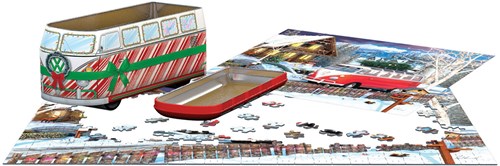 Eurographics puzzle bus VW natalizio in latta - 550 pezzi - puzzle di Natale-3