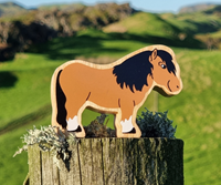 Lanka Kade giocattolo in legno pony Shetland - educativo e durevole-2