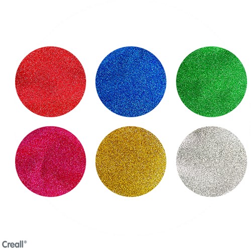 Creall set colori glitter - 6 colori vernice glitter 250ml bambini-2