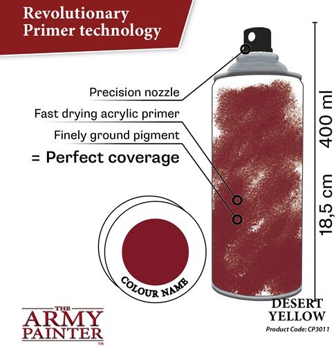 The Army Painter spray colorato giocattolo - Primer Desert Yellow per miniature-3