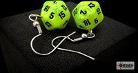 Orecchini a gancio giocattolo Chessex Vortex Bright Green Mini-Poly D20-2