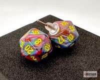 Chessex orecchini giocattolo mosaico mini-poly design colorato-2