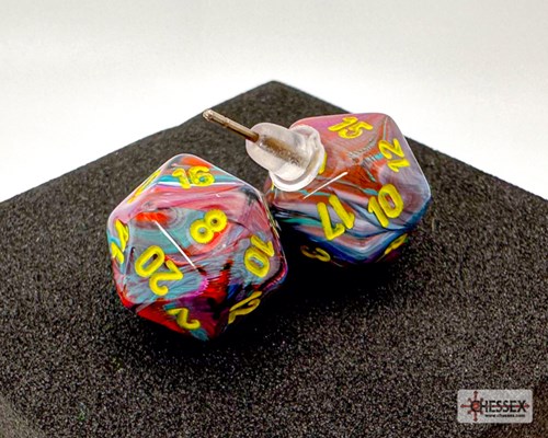 Chessex orecchini giocattolo mosaico mini-poly design colorato-2