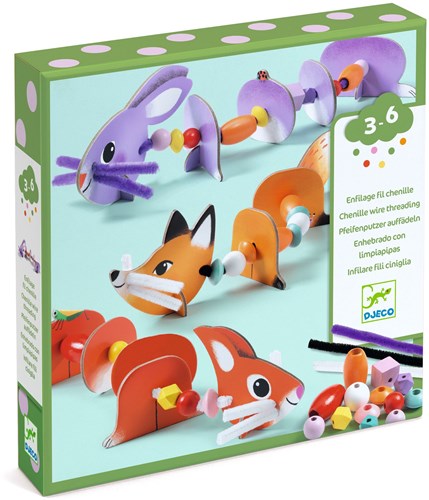 Djeco LES PETITS - ENFILAGE Enfilage - Animaux mignons - FSC MIX