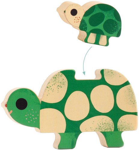 Djeco PUZZLES BOIS - PUZZLES RELIEF Puzz & Play Family - FSC 100%