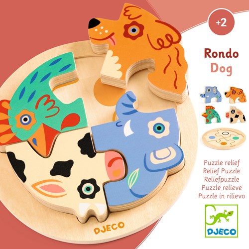 Djeco PUZZLES BOIS - PUZZLES RELIEF Rondo Dog - FSC 100%