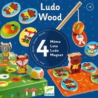 Djeco JEUX  EDUCATIFS BOIS - JEUX EDUCATIFS BOIS LudoWood - 4 games - FSC 100%