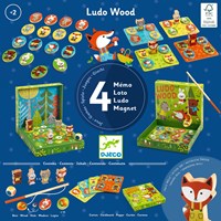 Djeco JEUX  EDUCATIFS BOIS - JEUX EDUCATIFS BOIS LudoWood - 4 games - FSC 100%