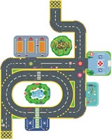 Djeco MONDE IMAGINAIRE - CRAZY MOTORS Puzzl'Up Géant - Ville- City - Stadt - Ciudad - Citta - Cidade - Stad -28 pcs + 6 pcs - FSC MIX