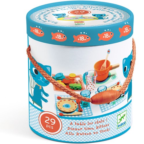 Djeco JEUX D'IMITATION - GOURMANDISES A table les chats ! - FSC 100%