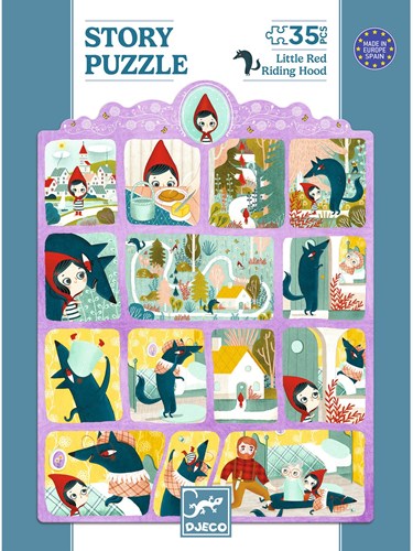 Djeco PUZZLES - STORY PUZZLES Le Petit Chaperon rouge - 35 pcs - FSC MIX