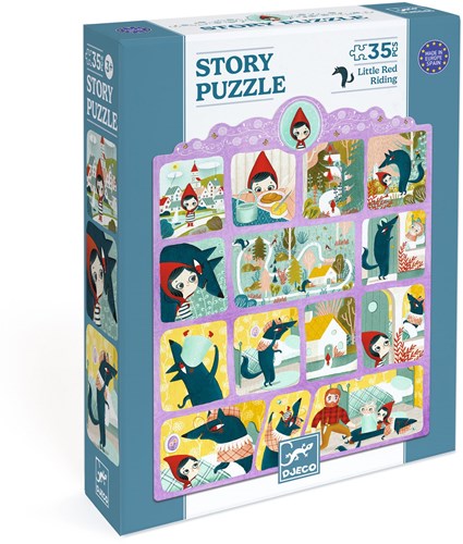 Djeco PUZZLES - STORY PUZZLES Le Petit Chaperon rouge - 35 pcs - FSC MIX