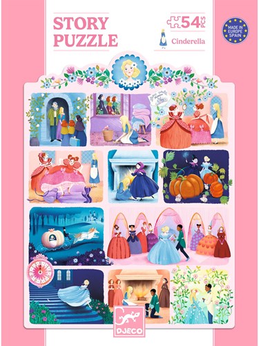 Djeco PUZZLES - STORY PUZZLES Cendrillon - 54 pcs - FSC MIX