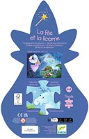 Djeco PUZZLES - PUZZLES SILHOUETTES La fée et la licorne - 36 pcs - FSC MIX