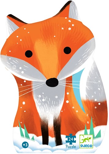 Djeco PUZZLES - PUZZLES SILHOUETTES Ginger, petit renard - 24 pcs - FSC MIX