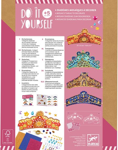 Djeco DO IT YOURSELF - MOSAÏQUES & STICKERS Enchanteresses - FSC MIX