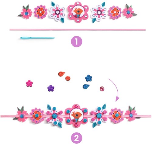 Djeco DO IT YOURSELF - MOSAÏQUES & STICKERS Meilleures copines - FSC MIX