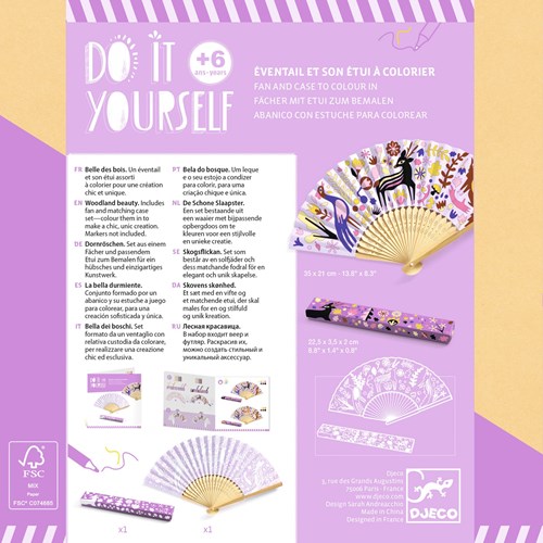 Djeco DO IT YOURSELF - A COLORIER, PEINDRE, TEINDRE Belle des bois - FSC MIX
