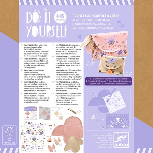 Djeco DO IT YOURSELF - A CRÉER Sweet fashionista - FSC MIX