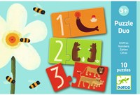 Djeco JEUX  EDUCATIFS - PUZZLES DUO-TRIO Puzzle duo Chiffres - FSC MIX