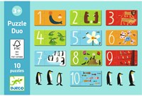 Djeco JEUX  EDUCATIFS - PUZZLES DUO-TRIO Puzzle duo Chiffres - FSC MIX