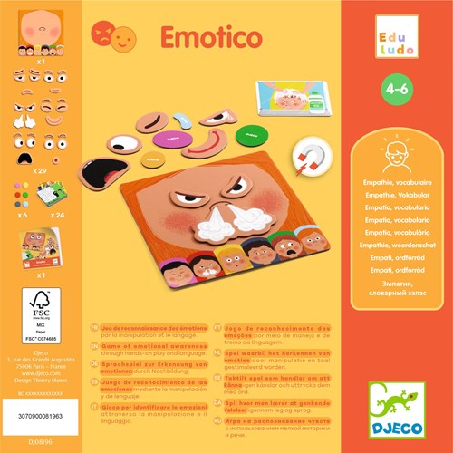 Djeco JEUX  EDUCATIFS - JEUX EDUCATIFS Emotico - FSC MIX