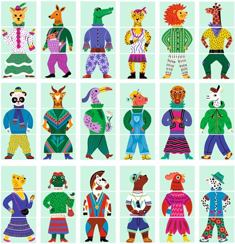 Djeco JEUX  EDUCATIFS - COOL SCHOOL Mix & Match Modanimo - FSC MIX