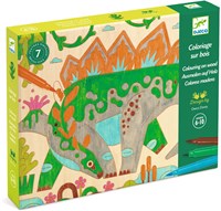 Djeco LES PLUS GRANDS - DESSINS & COLORIAGES Dino world - FSC MIX (PACKAGING)