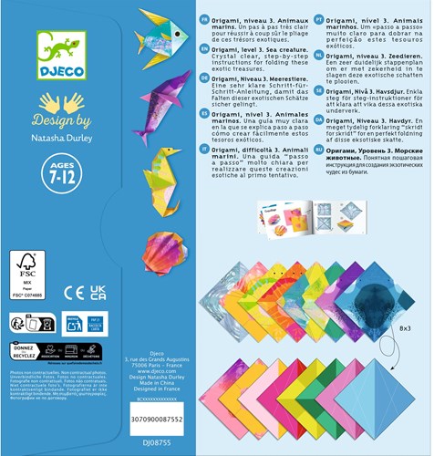 Djeco LES PETITS CADEAUX DES GRANDS - ORIGAMI Animaux marins - FSC MIX