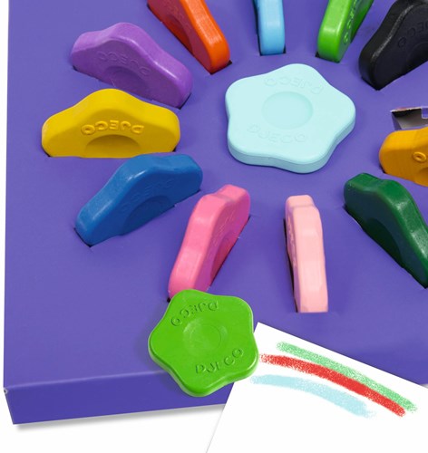Djeco LES COULEURS DES PETITS - CRAYONS 12 crayons fleurs