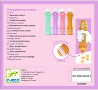 Djeco LES COULEURS DES PETITS - FEUTRES Marqueurs gros pois - Pearly