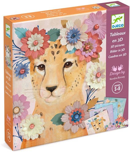 Djeco LES PLUS GRANDS - PAPIER CREATIF Couronnes de fleurs