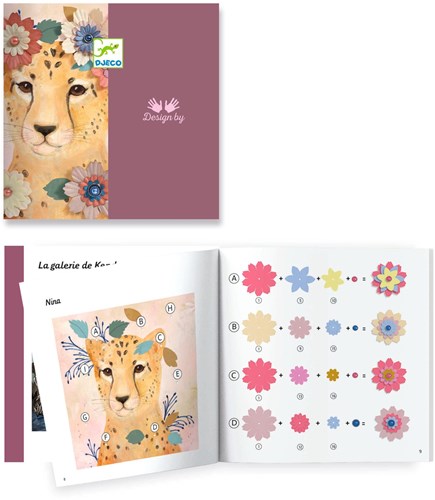 Djeco LES PLUS GRANDS - PAPIER CREATIF Couronnes de fleurs